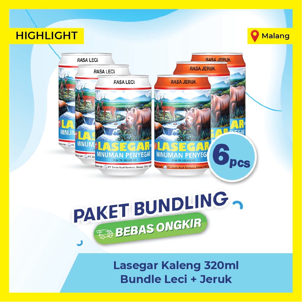 

Lasegar Mix Rasa Paket Bundle isi 6pcs Kaleng 320ml - Malang