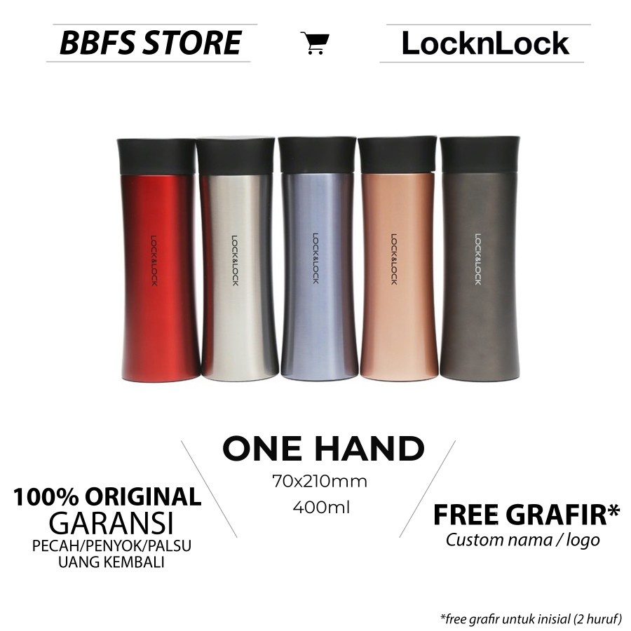 Lock n Lock One Hand Tumbler 400ml Termos Tahan Panas Dingin Lock&amp;Lock