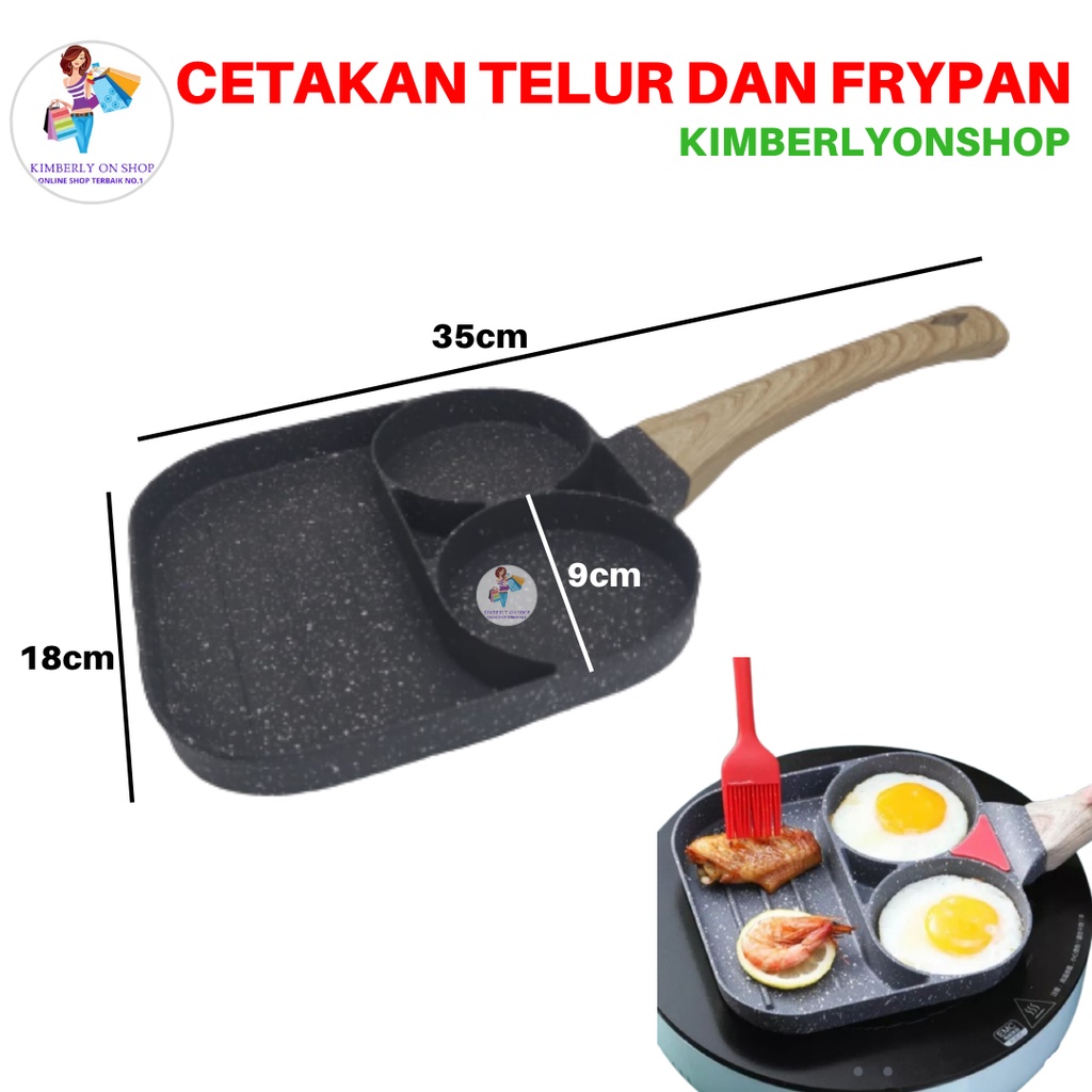 Frypan Egg Pan 2 Hole Grill Pan Pancake Pan Serbaguna