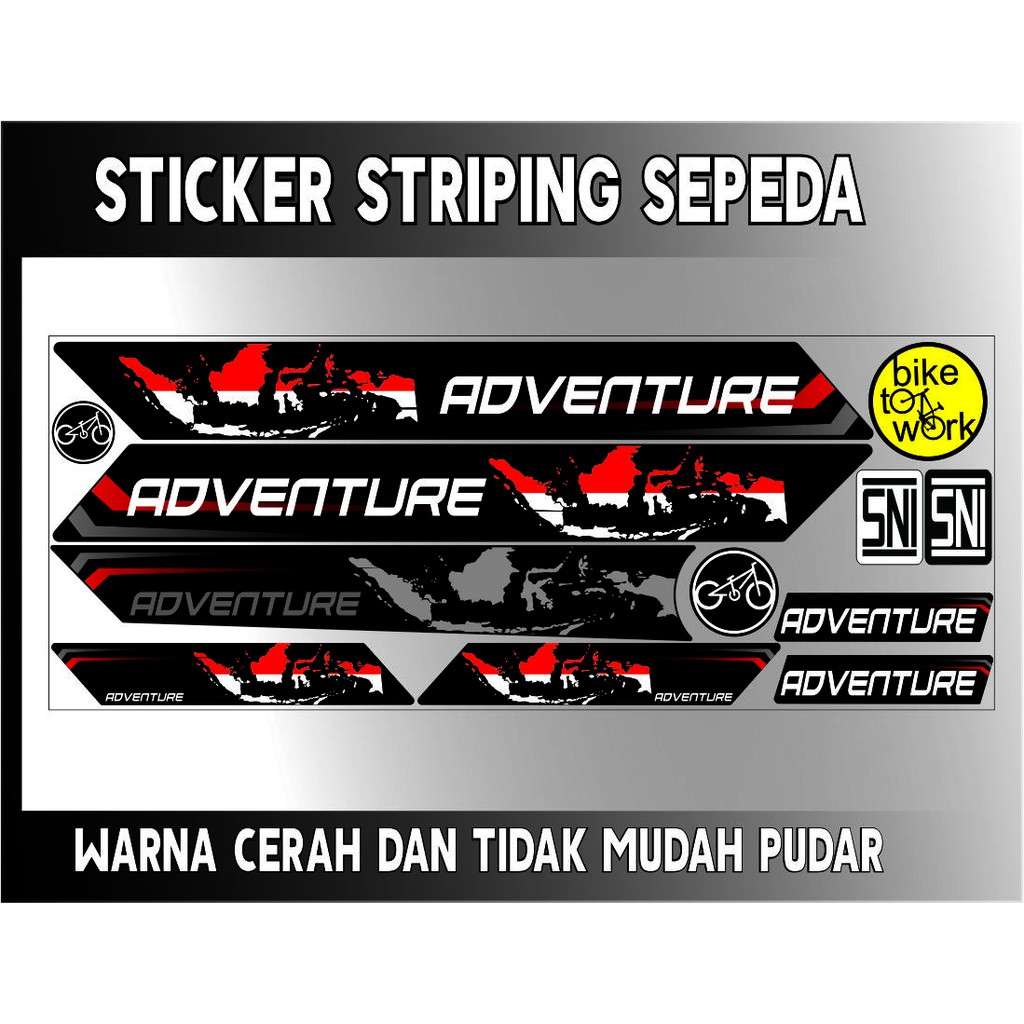 DECAL STIKER STRIPING SEPEDA UNIVERSAL MOTIF ADVENTURE DECAL STRIPING