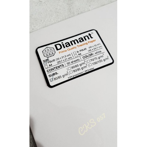 

Kertas Kalkir f4 Diamant 80/85 gr/m²