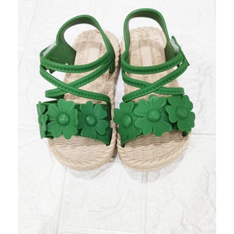 Medan Termurah KD038 Size 24-33 Sendal anak flower Sandal tali import