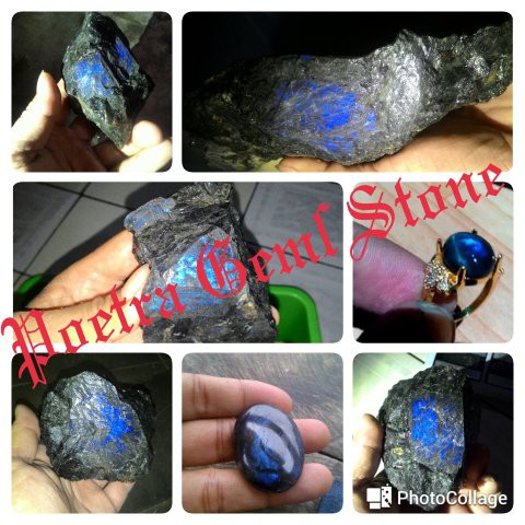 Grosir Paket Murah Meriah Bahan / Rough / Batu Akik Labrador Blue Ocean / Labradorite Klep Biru 10KG