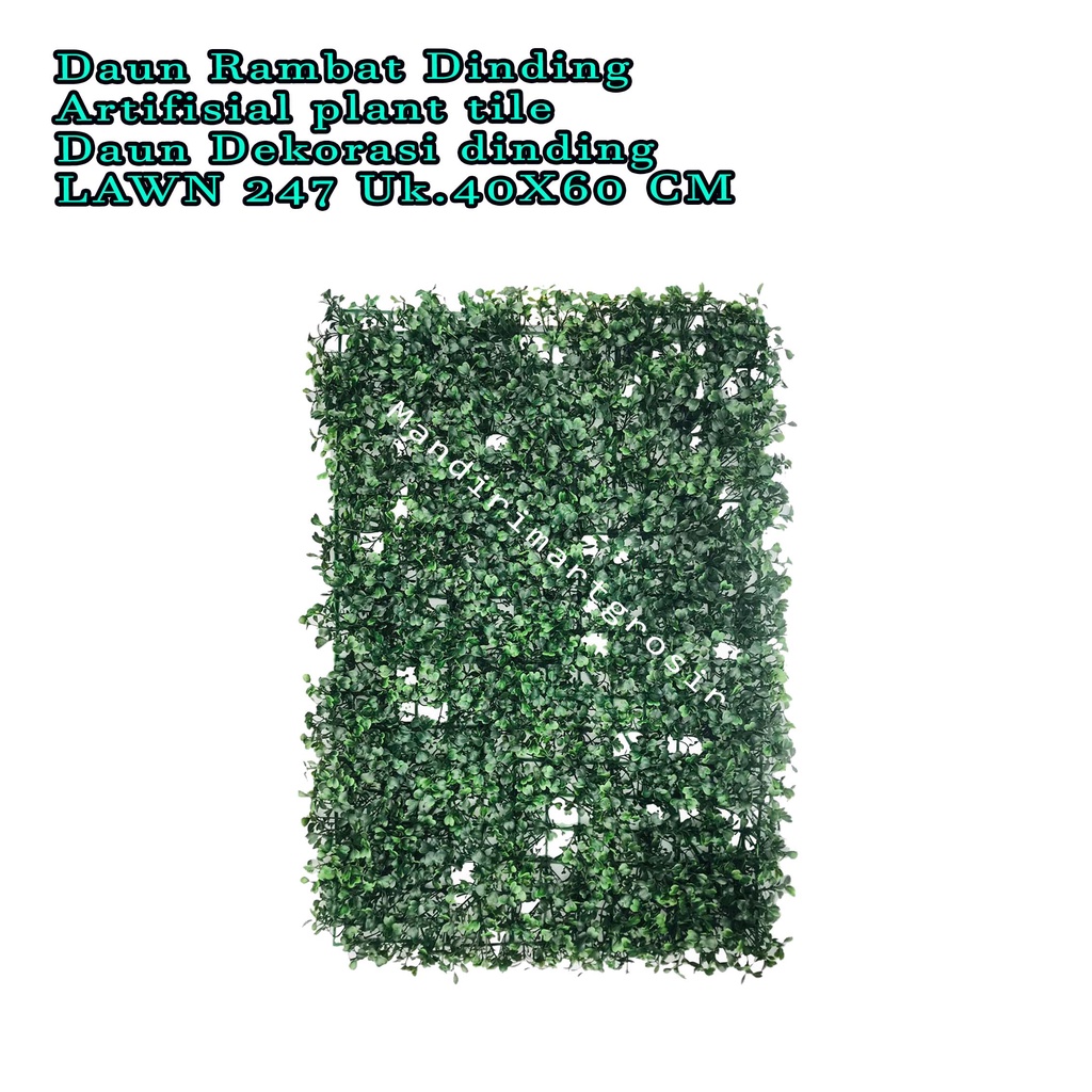 Daun Rambat Dinding * artifisial plant tile * Daun Dekorasi dinding * LAWN 247 * 40X60 CM