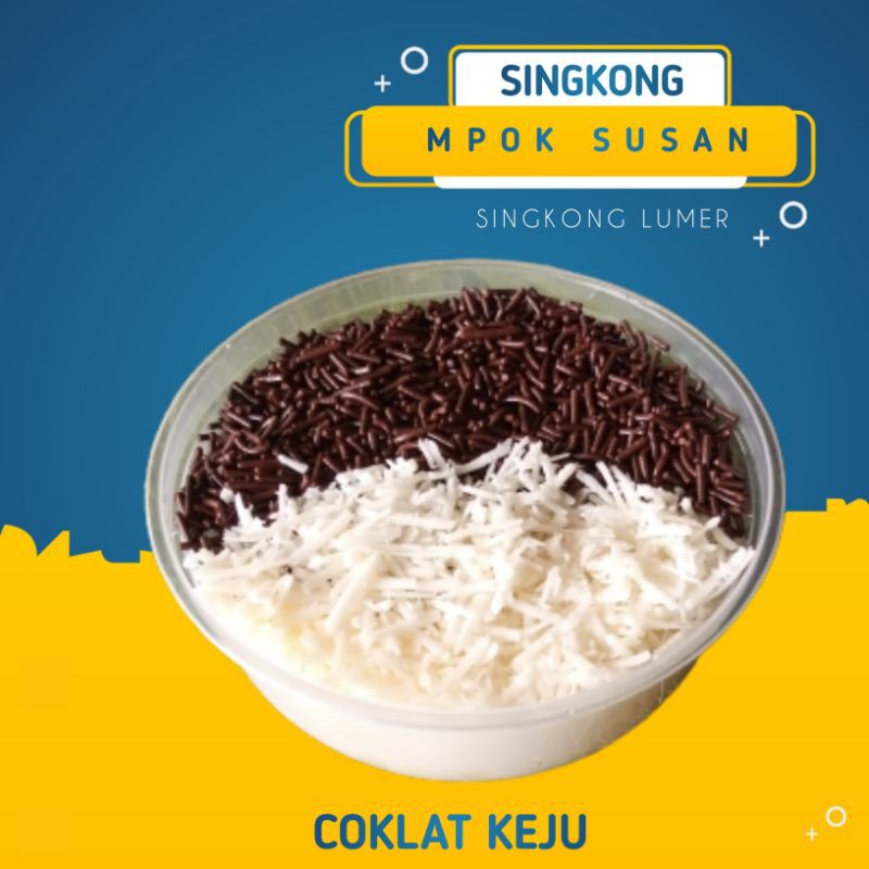 

Singkong Thailand Lumer Topping Coklat + Keju Cheddar