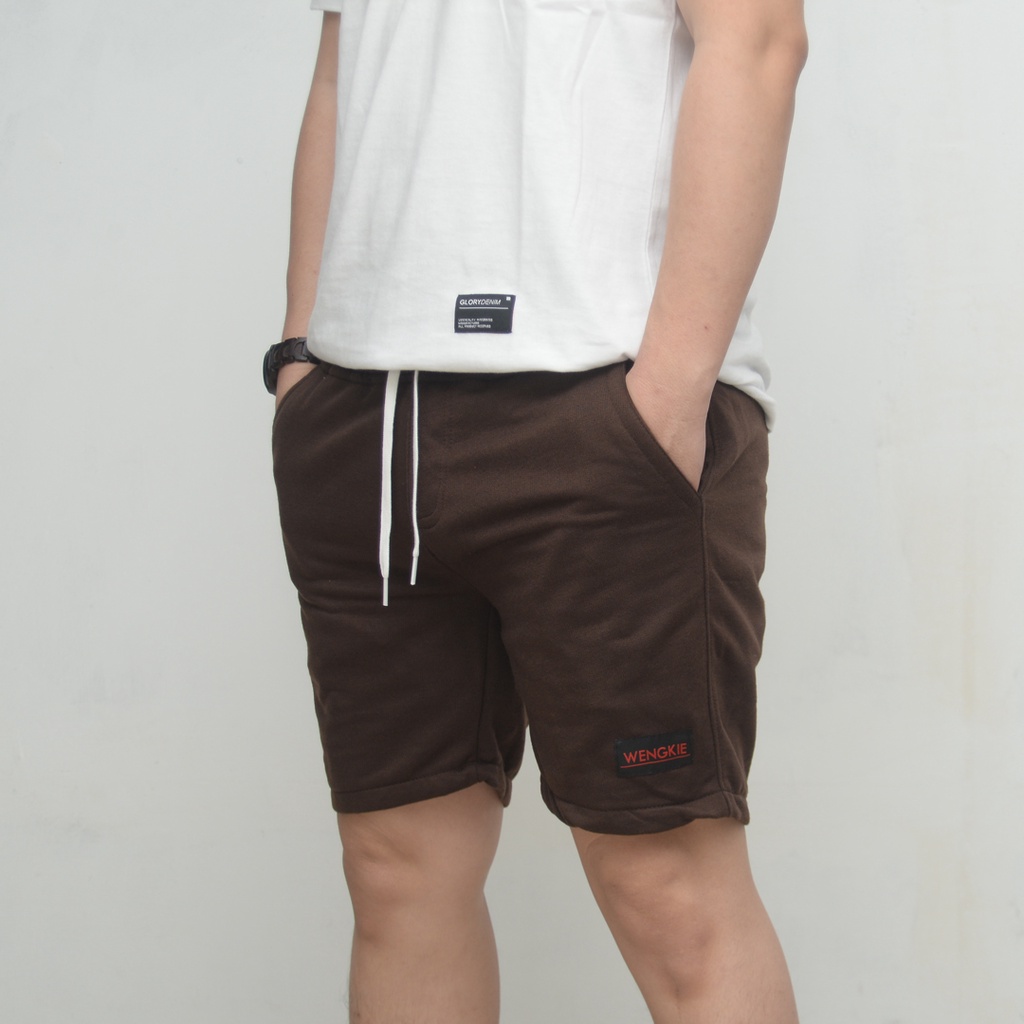 Wengkie.id / Boardshort / celana pendek pria / celana pendek wanita / celana casual / celana pendek murah / Warna Cokelat Kopi