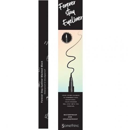 ✦SINAR✦ Somethinc Forever Stay Eyeliner ( Eye Liner ) - Blackest Black