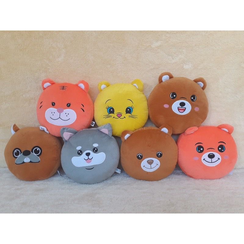 Boneka Bantal Kepala Karakter Hewan Lucu dan Imut Bahan Halus dan Lembut