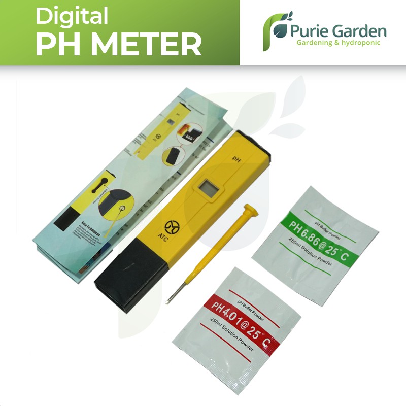 PH Meter Digital + PH Buffer (Alat ukur nutrisi hidroponik)