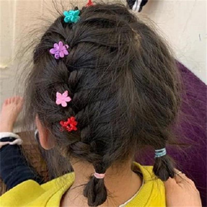 20Pcs/Pack  Girls Mini Hair Claws Hairpin /  Colorful Flower Hair Jaw Clip /  Baby Side Barrette Hair Claws Clamp / Children Hairpin Hair Accessories