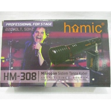 HM-308 Mic Wireless 2 IN 1/Mic Single Wireless Karaoke HOMIC