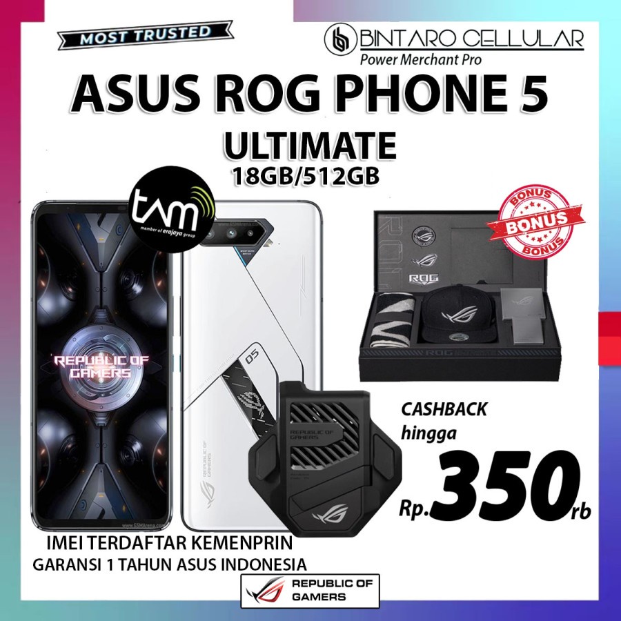 ASUS ROG PHONE 5 8/128GB 12/256GB 18/512GB GARANSI RESMI TAM INDONESIA