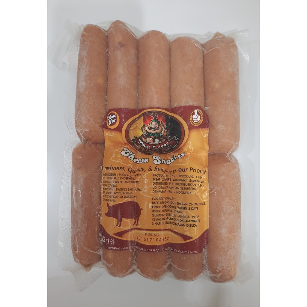 

Cheese Snacker - Meat Lovers - 500 gram (10 pcs) - Sosis Babi - Pork Sausages