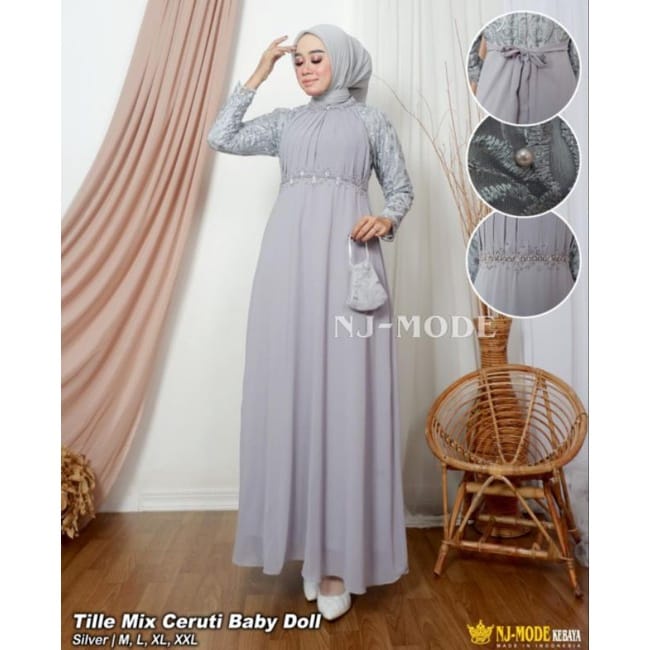 Gamis mazaya dress//gamis nj// gamis lebaran//gamis pesta termurah