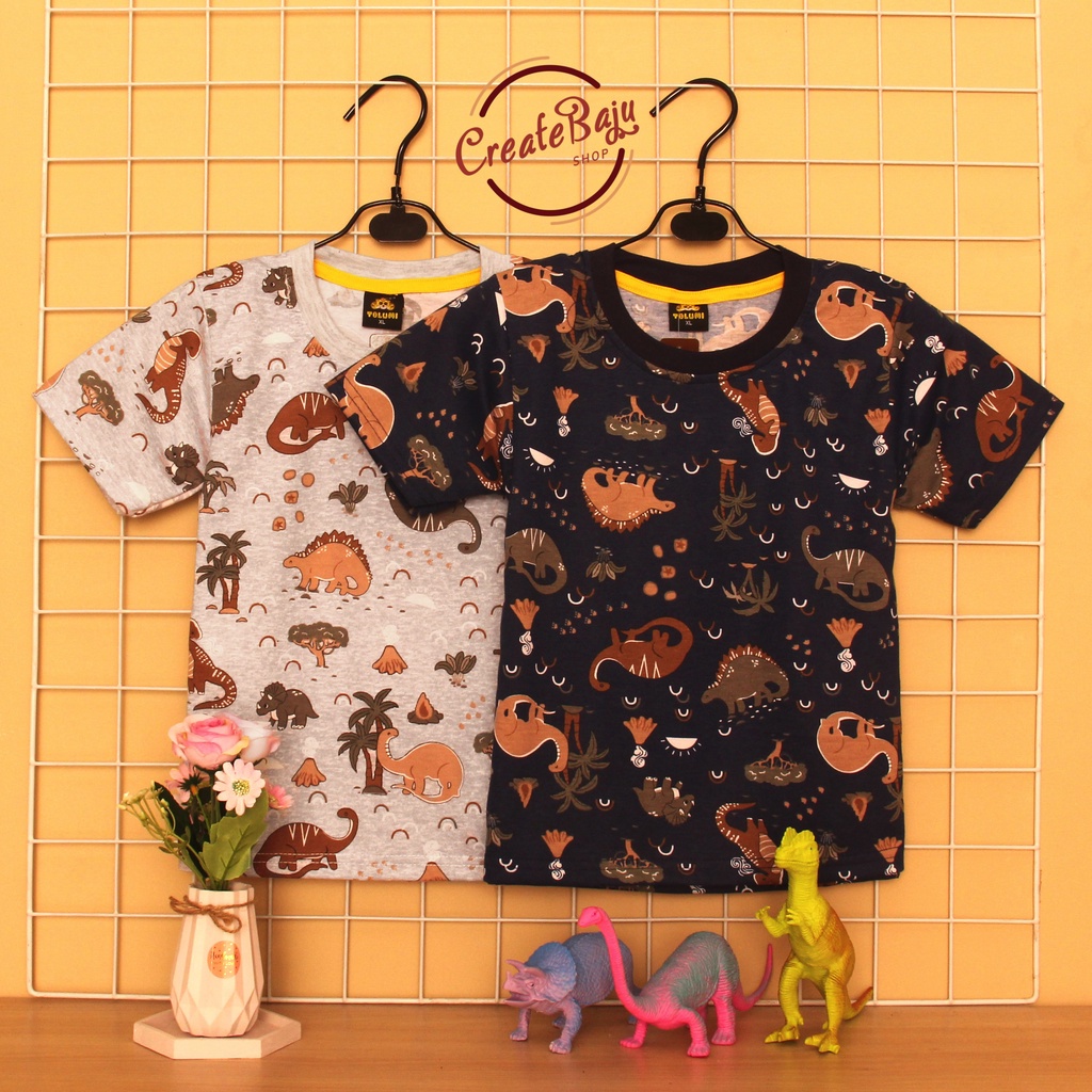 KAOS ANAK LAKI DINO COCONUT 1-7 TAHUN BAJU ATASAN ANAK LAKI FASHION TERMURAH BAHAN KATUN