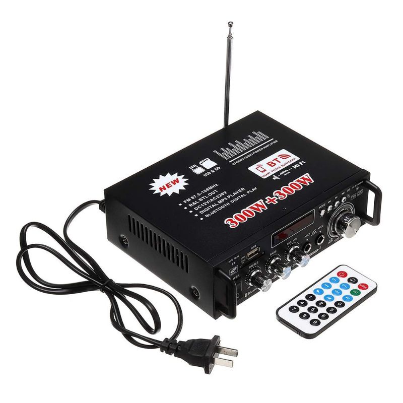 Bluetooth EQ Audio Amplifier Karaoke Home Theater FM Radio 600W