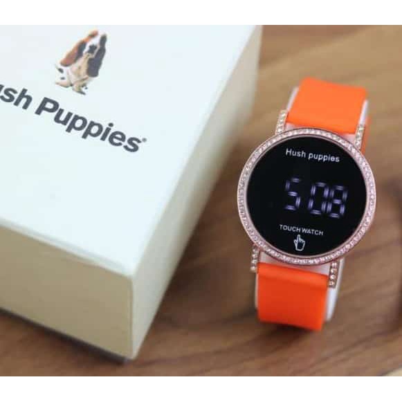 Jam tangan Wanita HushPuppies Digital Bulat hp930 strap rubber