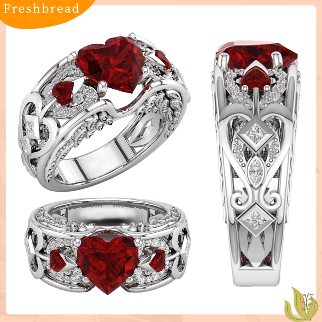 Terlaris Ring Heart-shaped European Style Alloy Romantic Women Finger Decor for Valentine Gift