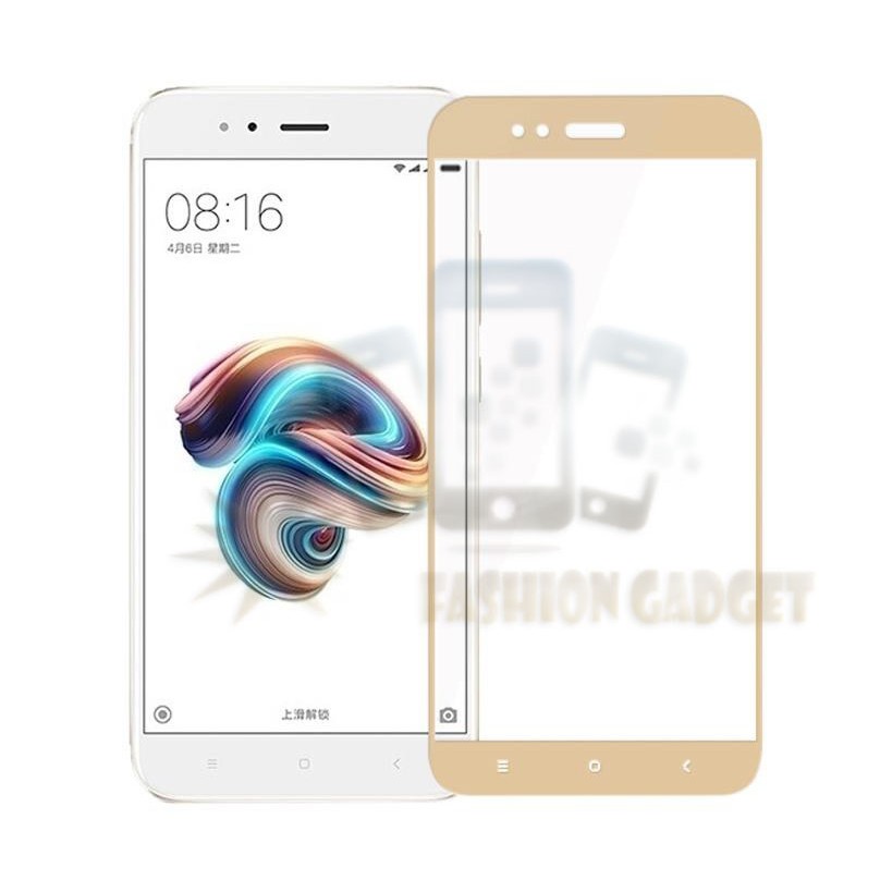 Tempered Glass Xiaomi Mi A1 Full Colour Bagian Depan / Anti Gores Kaca Screen Guard Pelindung Layar