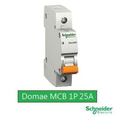 SINTE MCB Schneider DOMAE 25A Stut Pemutus Arus Listrik C25 Oranye