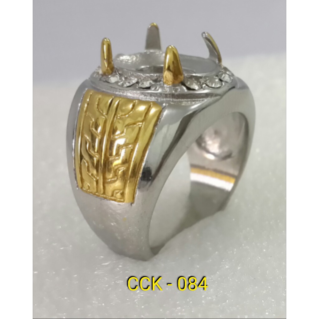 Ring Cincin Titanium Import ikat batu akik per codi DICS 50% cck-084