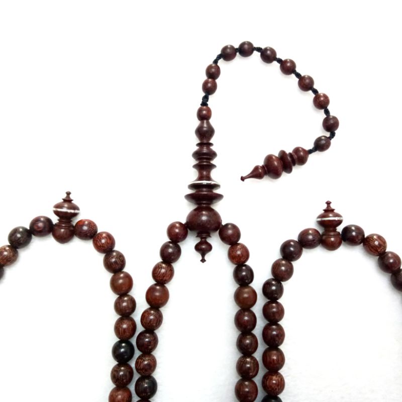 Tasbih Kayu Galih Asem Size 8mm Kualitas Tasbih Antik, Kepala Premium, Tasbih Muslim 99 Butir, Tasbih Kayu Langka Bertuah Nusantara, 100% ORIGINAL