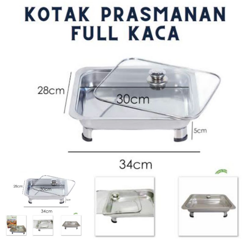 kotak prasmanan tutup kaca/ kotak prasmanan tutup kaca