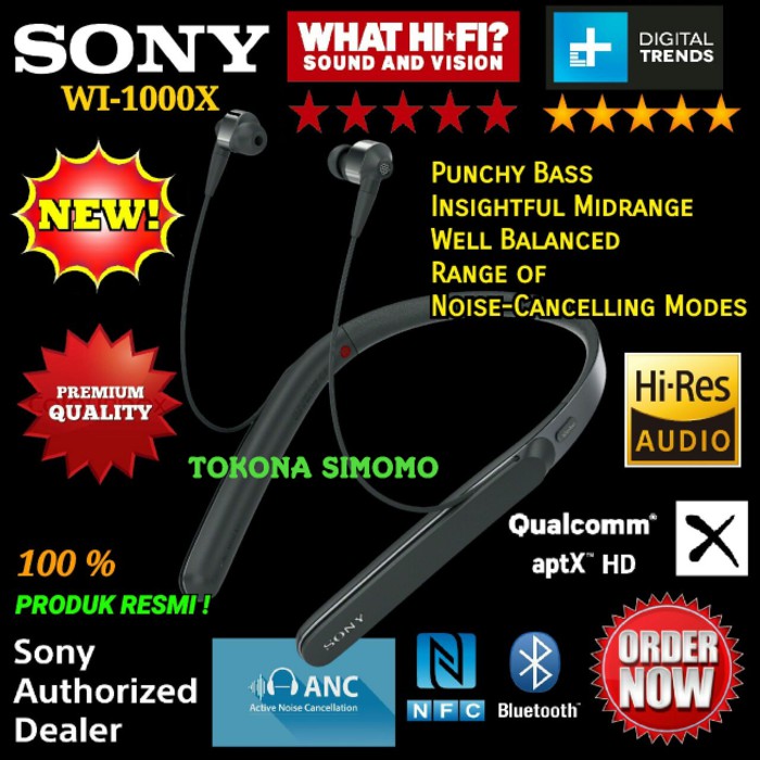 PROMO Sony WI 1000X / WI1000X Noise Cancelling Bluetooth Headphones Original MURAH