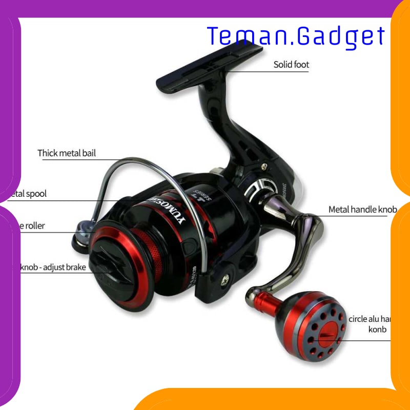 TG-IF252 YUMOSHI RS5000 REEL PANCING SPINNING 12 BALL BEARING 5.2:1