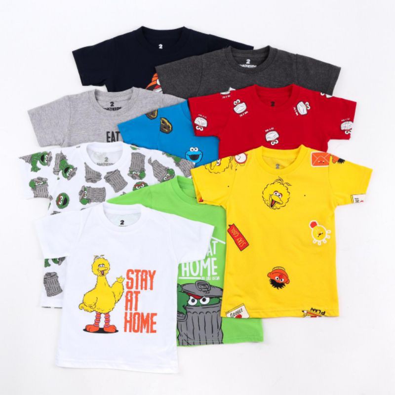 KAOS ANAK LAKI LAKI SESAME STREET UNO KIDS WEAR