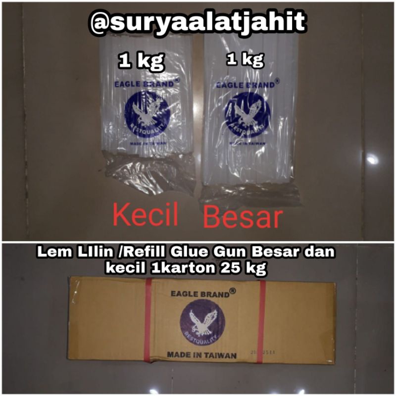 Lem LIlin Kecil/Besar Eagle Taiwan 1karton@25kg =rp.1.850.000/25kg