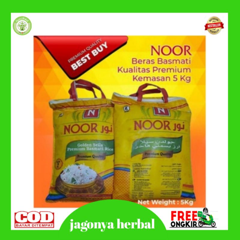 

BERAS BASMATI NOOR/BERAS BASMATI GOLDEN/BASMATI PREMIUM RICE 5 KG