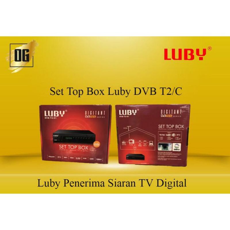 STB Set top box Luby Penerima Siaran Tv Digital Dvb t2 Mpeg-4h 264 Luby Set Top Box DVB-T2-01