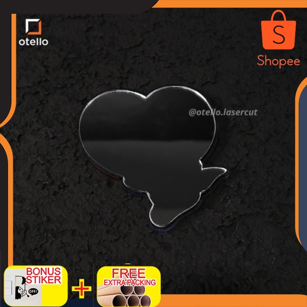 Terlaris Pocket Mirror Akrilik Baby BT21 Cermin Make Up Kecil Kaca Rias Acrylic - Baby Tata Keren