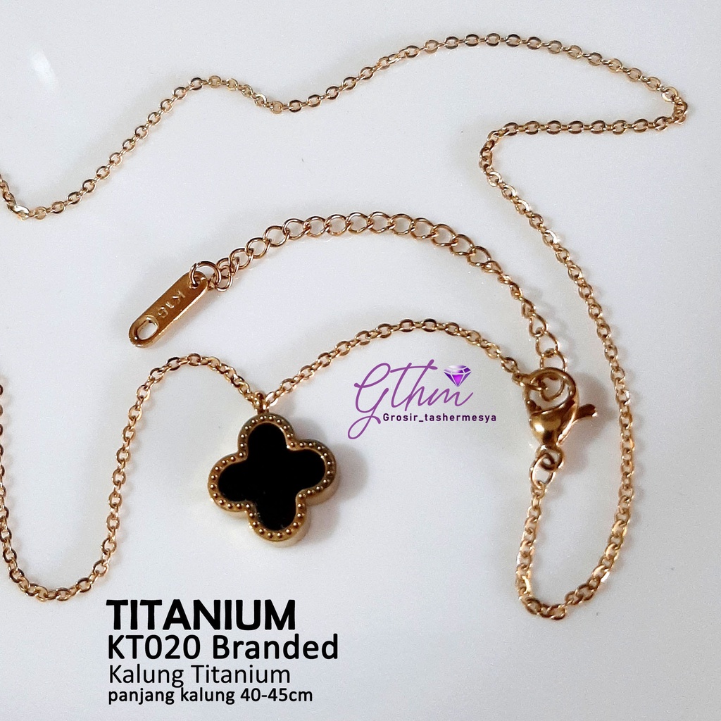 Kalung Wanita Titanium Branded Perhiasan Fashion Import Premium KT020 GTHM