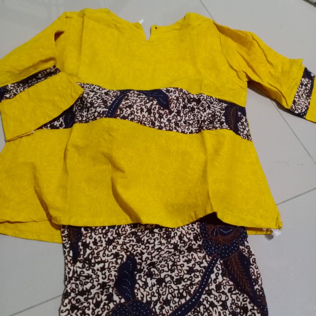Setelan Batik Anak - Baju Batik Anak Perempuan - Baju Rumah Anak Perempuan