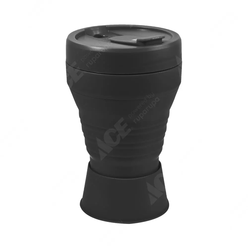 Ace Ataru 450 Ml Mug Silikon Lipat - Hitam