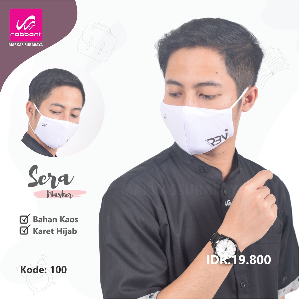  MASKER  KAOS  SERA RABBANI KARET HIJAB  Shopee Indonesia