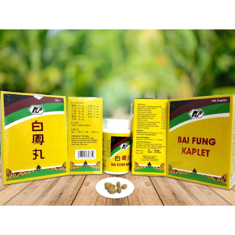 BAI FUNG KAPLET 100 KAPLET / BAIFUNG PAI FUNG YEN BAI FENG WAN - KEPUTIHAN HAID - ORIGINAL