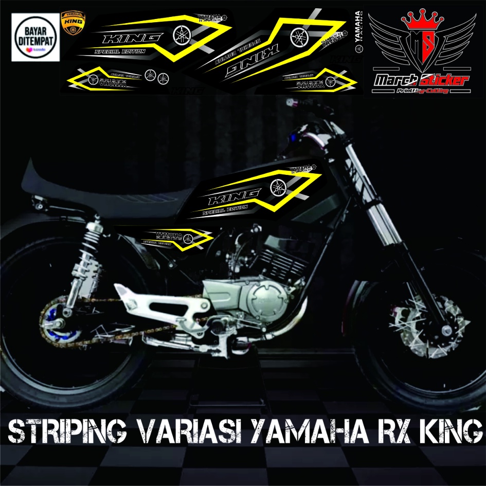 Jual STRIPING MOTOR VARIASI YAMAHA RX KING LIS MOTIF VARIASI KUNING Indonesia Shopee Indonesia