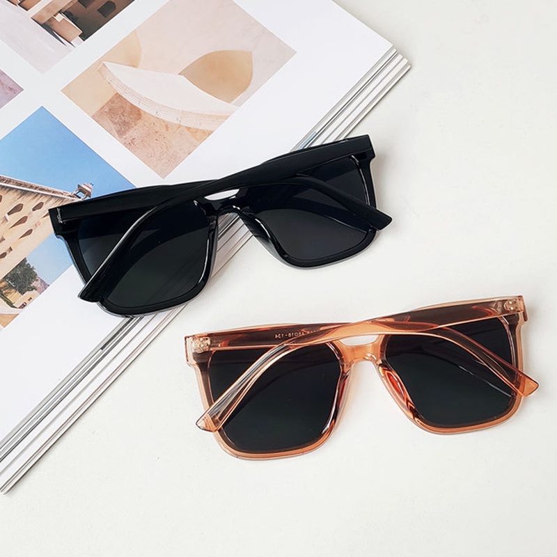 Korean Fashion Square Frame Sunglasses with Uv Protection for Women Men