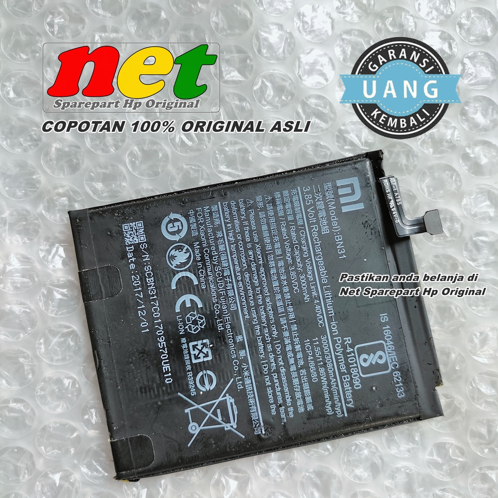 BATERAI BATRE XIAOMI REDMI NOTE 5A / PRIME BN31 ORIGINAL COPOTAN