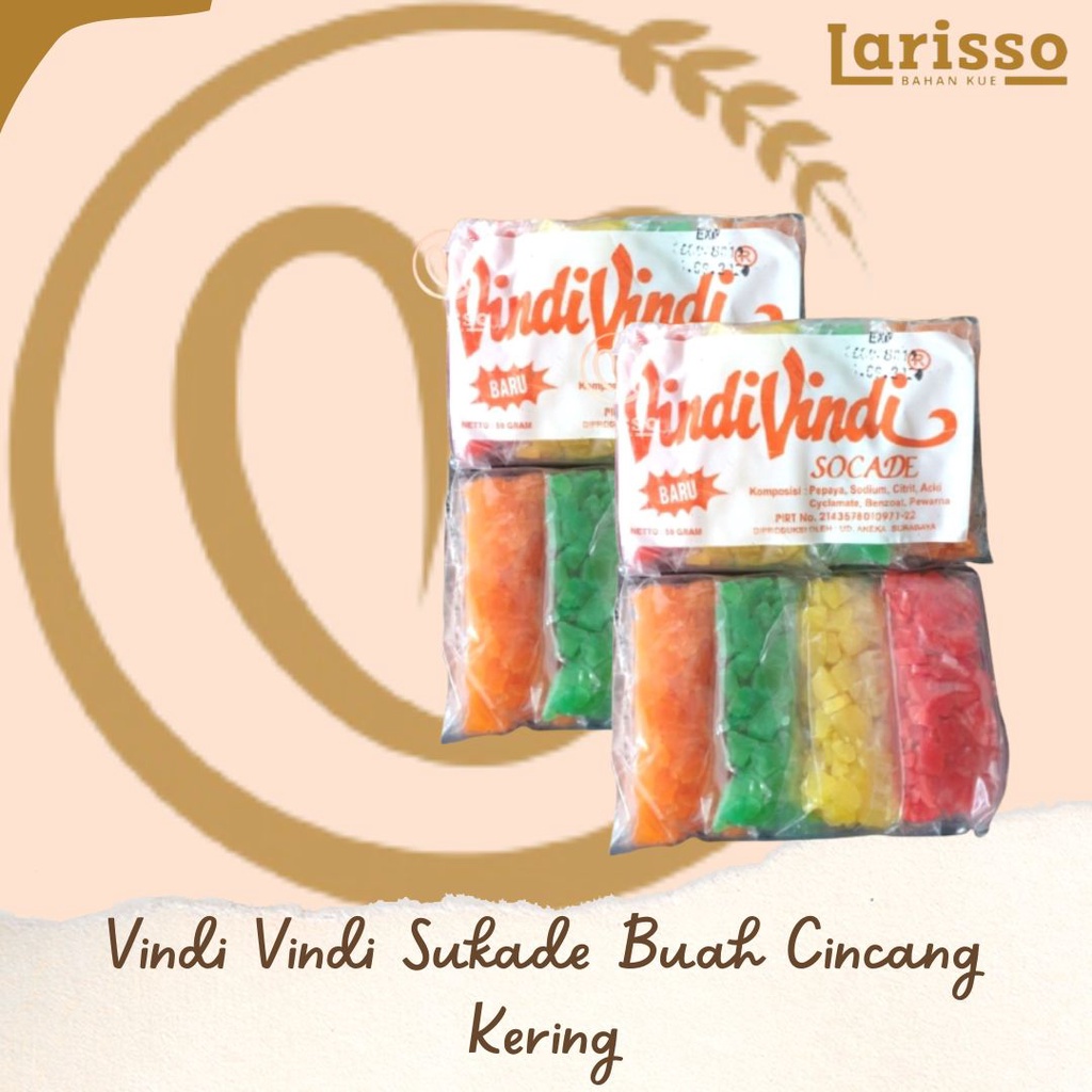 

VINDI VINDI SOCADE/SUKADE MIX BUAH CINCANG KERING