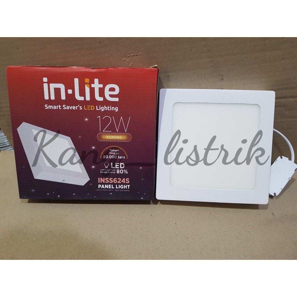 Downlight Panel Inlite 12Watt OUTBOW KOTAK INSS628S / Inlite 12W OB Kotak