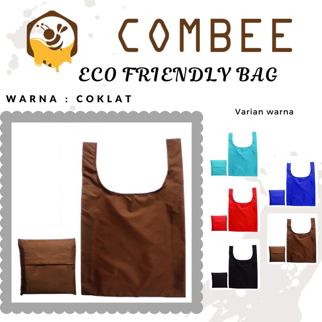 Eco Friendly Bag Polos / Tas Belanja Lipat / Kualitas Tebal