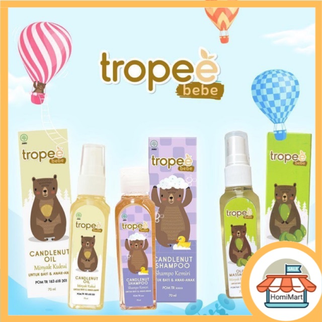 homimart I TROPEE BEBE Candlenut Oil Minyak Kemiri / Candlenut Shampoo Shampoo Kemiri / Olive Massage Oil 70ml