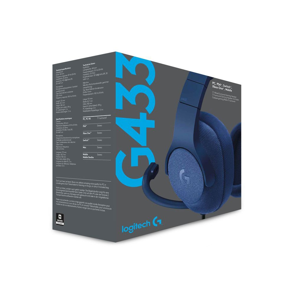 Logitech G433 7.1 Surround Gaming Headset