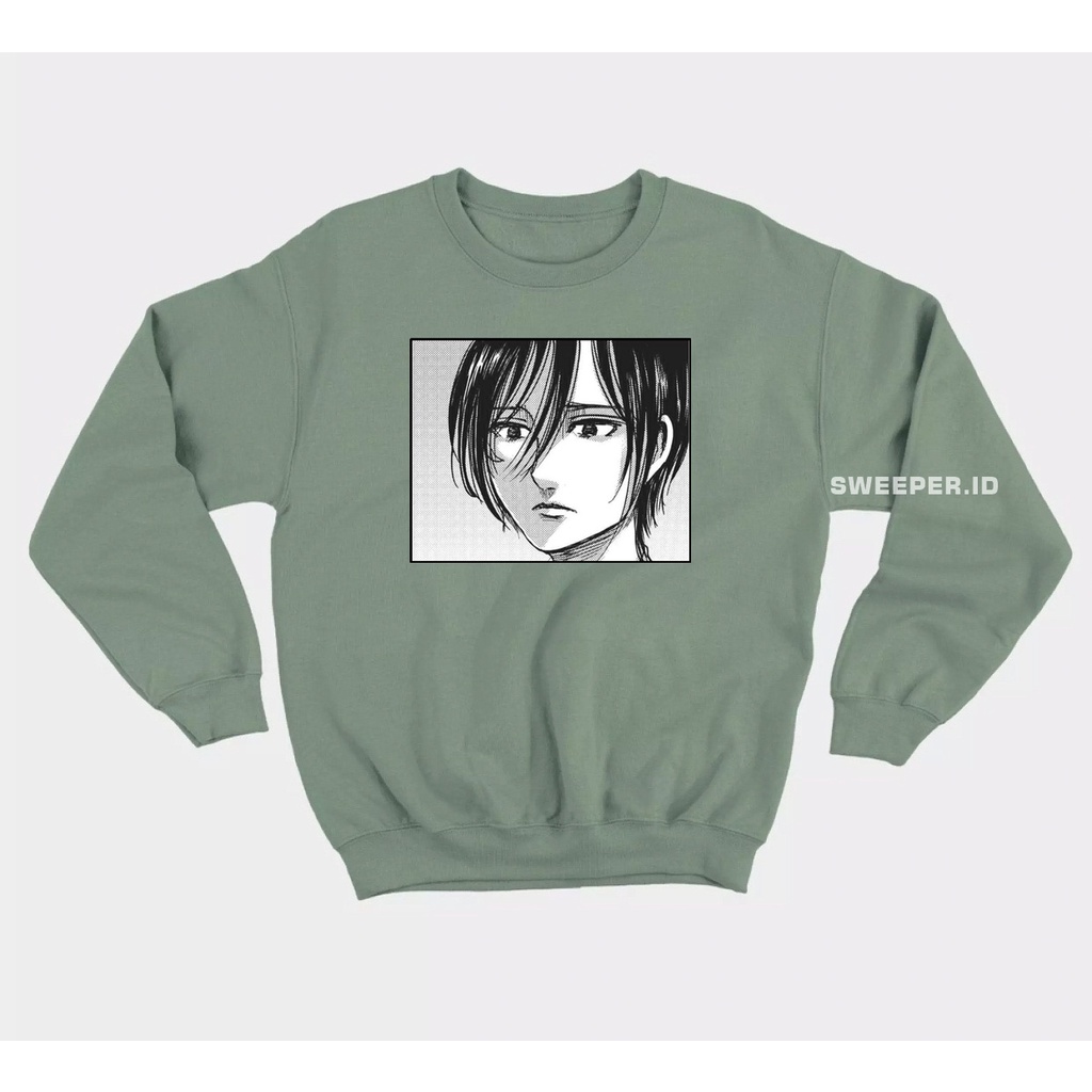 SWEATER ANIME MIKASA SWEATER BAHAN FLEECE