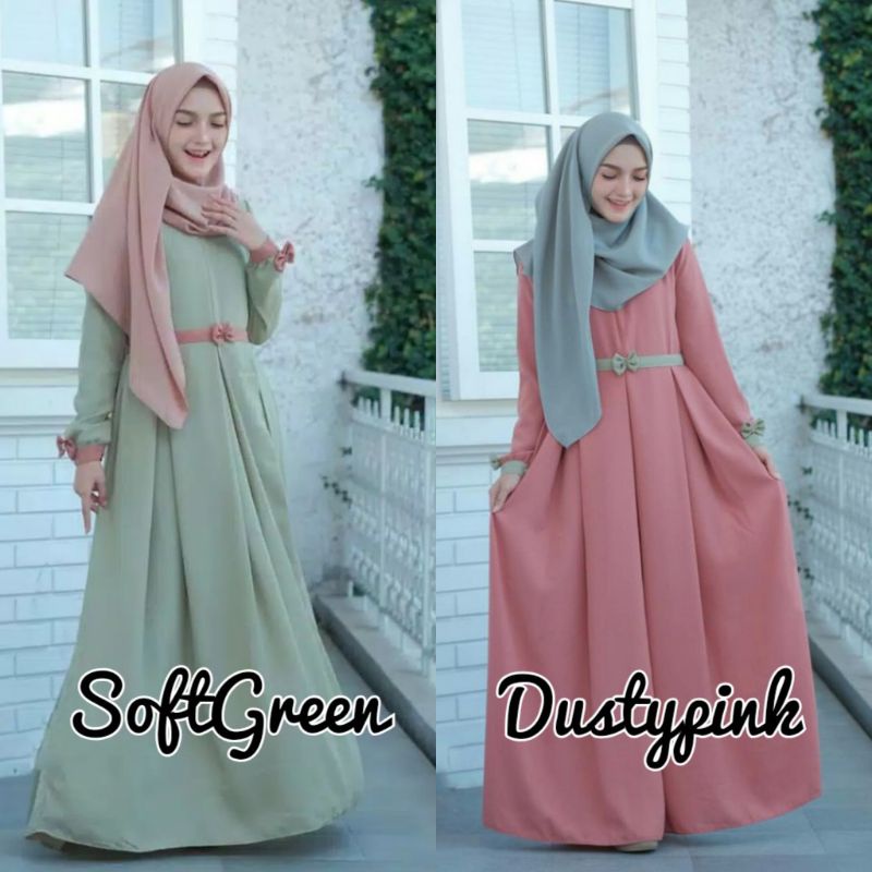 GAMIS / Dress Gamis Muslim REVALINA Gamis Remaja Terbaru Busui