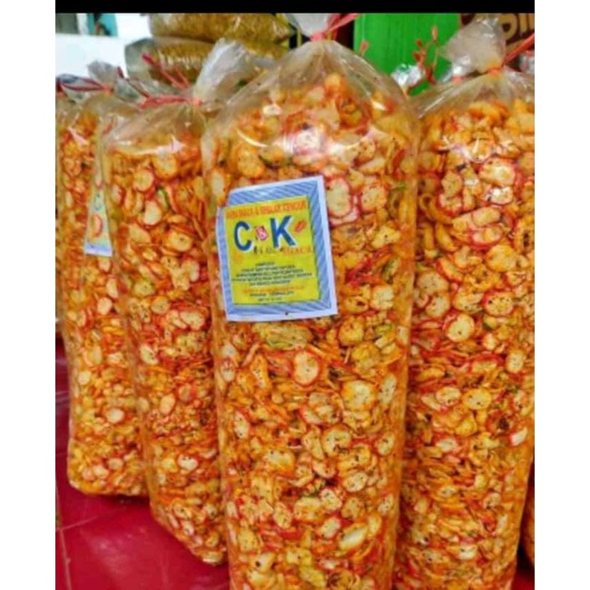

Kerupuk seblak pedas banget kemasan 500 gr